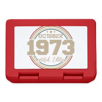 Born in October 1973 Retro Birthday October 1973 - Lunchbox - red - Front