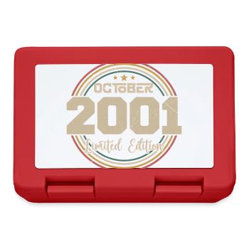 Born in October 2001 Retro Birthday October 2001 - Lunchbox - red - Front