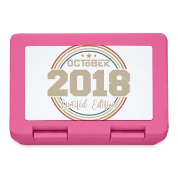 Geboren im Oktober 2018 Retro Geburtstag Oktober 2018 - Brotdose - Pink - Vorne