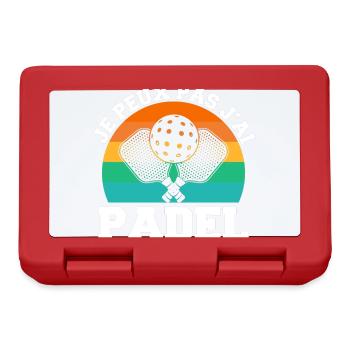 I can't I have padel padelist padel player - Lunchbox - red - Front