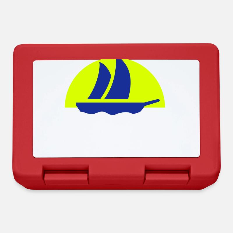 Segelboot / Sailboat (1c) - Brotdose - Rot