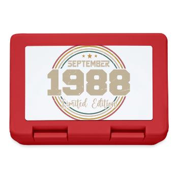 Cadeau Septembre 1988 September Birthday Gift 1988 - Boîte à goûter - rouge - Devant