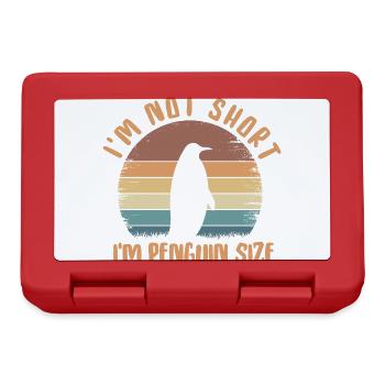 I'm Not Short I'm Penguin Size Love Penguins - Lunchbox - red - Front
