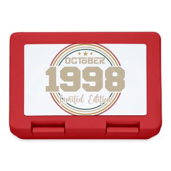 Born in October 1998 Retro Anniversary October 1998 - Lunchbox - red - Front