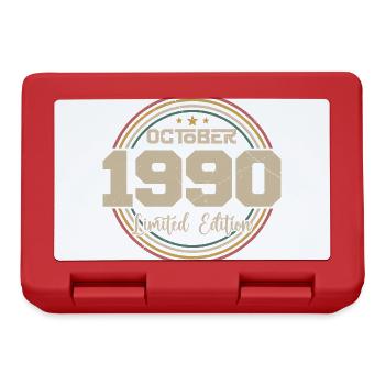 Jahrgang Oktober 1990 Retro Geburtstag Oktober 1990 - Brotdose - Rot - Vorne