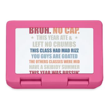 Slang-Lehrer der Generation A Frohen letzten Schultag 2025 - Brotdose - Pink - Vorne