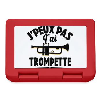 Je Peux Pas J'ai Trompette Instrument À Vent - Boîte à goûter - rouge - Devant