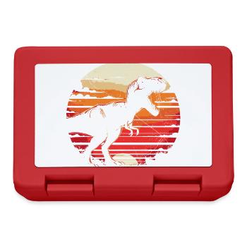 Dinosaur T-Rex Retro Vintage Dinosaur Lovers Gift - Lunchbox - red - Front