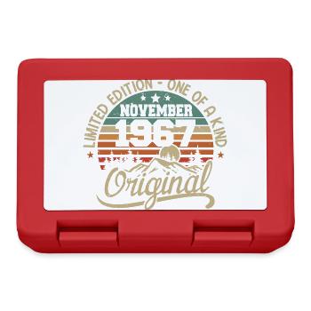 Retro November - November 1967 Geburtstagsgeschenk - Brotdose - Rot - Vorne