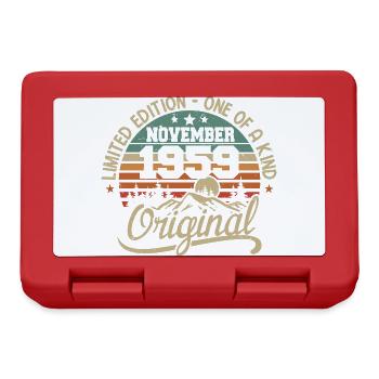 Retro November - November 1959 Geburtstagsgeschenk - Brotdose - Rot - Vorne