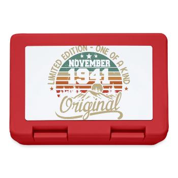 Retro November - November 1941 Geburtstagsgeschenk - Brotdose - Rot - Vorne