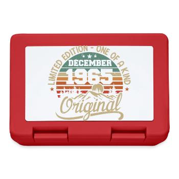 Original Cadeau Anniversaire 60 ans, Décembre 1965 - Boîte à goûter - rouge - Devant