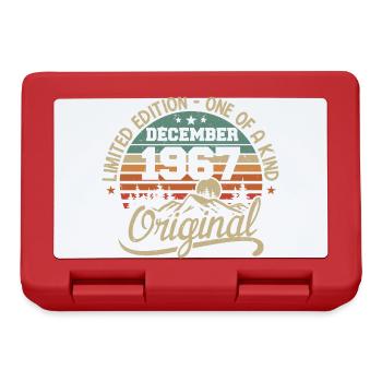 Original Cadeau Anniversaire 58 ans, Décembre 1967 - Boîte à goûter - rouge - Devant