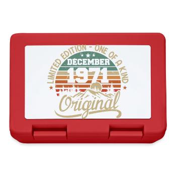 Originalgeschenk zum 54. Jubiläum, Dezember 1971 - Brotdose - Rot - Vorne
