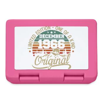 Original Cadeau Anniversaire 59 ans, Décembre 1966 - Boîte à goûter - rose - Devant