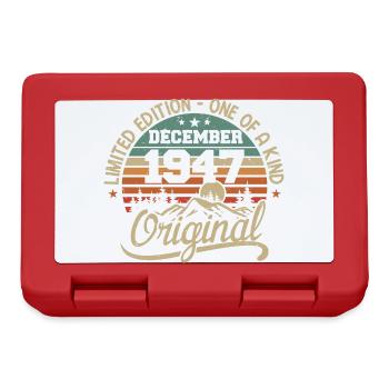 Original Cadeau Anniversaire 78 ans, Décembre 1947 - Boîte à goûter - rouge - Devant