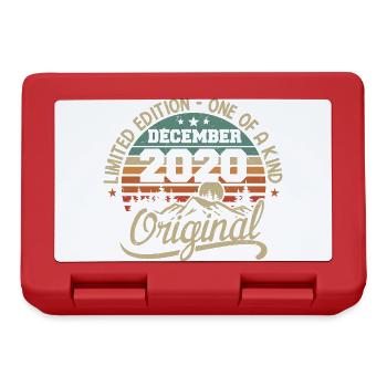 Original Cadeau Anniversaire 5 ans, Décembre 2020 - Boîte à goûter - rouge - Devant