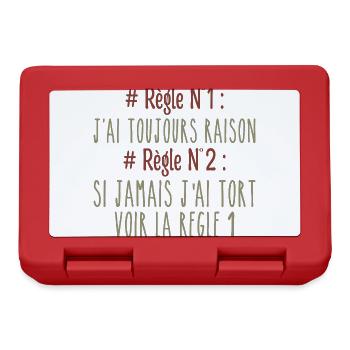 I'm always right Rule - Lunchbox - red - Front
