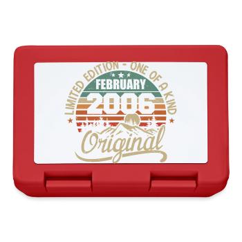 Born In February 2006 Vintage Gift - February 2006 - Lunchbox - red - Front