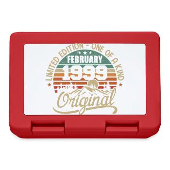 Né En Février 1999 Cadeau Millésime - Février 1999 - Boîte à goûter - rouge - Devant