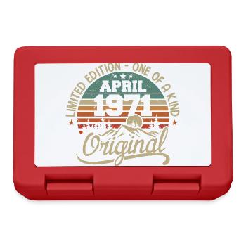 Millésime Avril 1971 - Cadeau Original April 1971 - Boîte à goûter - rouge - Devant