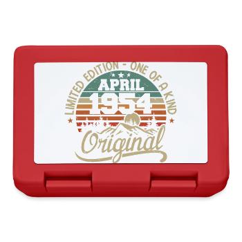 Millésime Avril 1954 - Cadeau Original April 1954 - Boîte à goûter - rouge - Devant