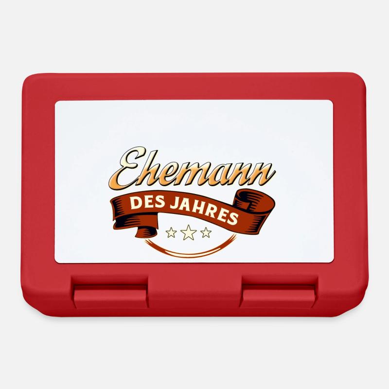 Ehemann des Jahres RAHMENLOS Geschenk - Brotdose - Rot