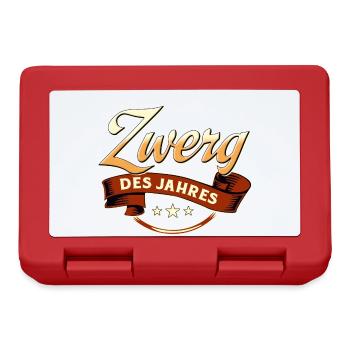 Gamer-Zwerg des Jahres RAHMENLOS Geschenk - Brotdose - Rot - Vorne