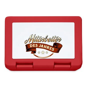 Mitarbeiter des Jahres RAHMENLOS Geschenk - Brotdose - Rot - Vorne
