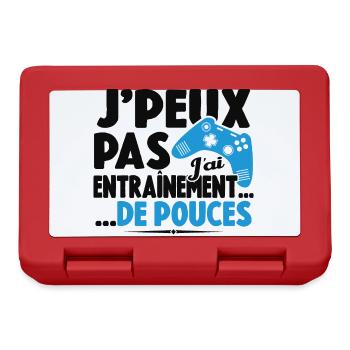 Je Peux Pas J'ai Entrainement De Pouces Cadeau - Boîte à goûter - rouge - Devant