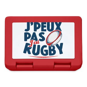 Je Peux Pas J'ai Rugby Cadeau Amoureux De Rugby - Boîte à goûter - rouge - Devant