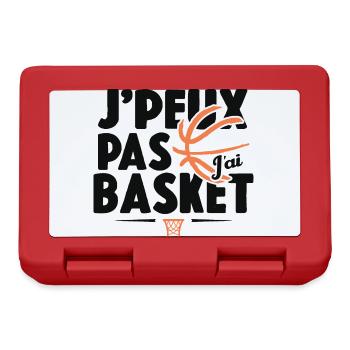 Je Peux Pas J'ai Basket Cadeau Basketball - Boîte à goûter - rouge - Devant