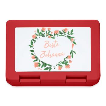 Geschenk für Johanna - die Beste - Brotdose - Rot - Vorne