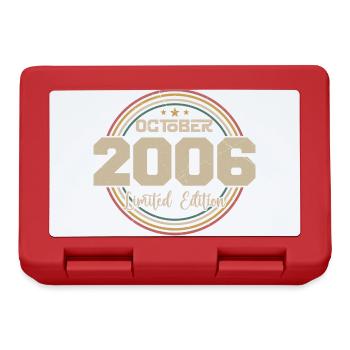 Born in October 2006 Retro Anniversary October 2006 - Lunchbox - red - Front