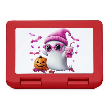 Süßer Geist Halloween Retro Design mit Kürbis - Brotdose - Rot - Vorne