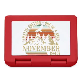 Born in November 1945 - Birthday November 1945 - Lunchbox - red - Front