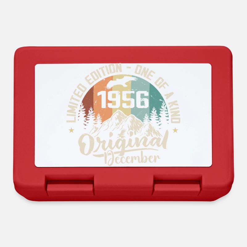 Dezember 1956 Geburtstag - Dezember 1956 Geschenk - Brotdose - Rot