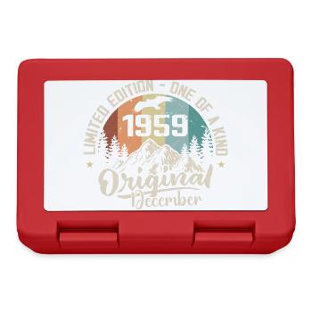 Anniversaire Décembre 1959 - Cadeau decembre 1959 - Boîte à goûter - rouge - Devant