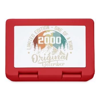 December 2000 Birthday - December 2000 Gift - Lunchbox - red - Front