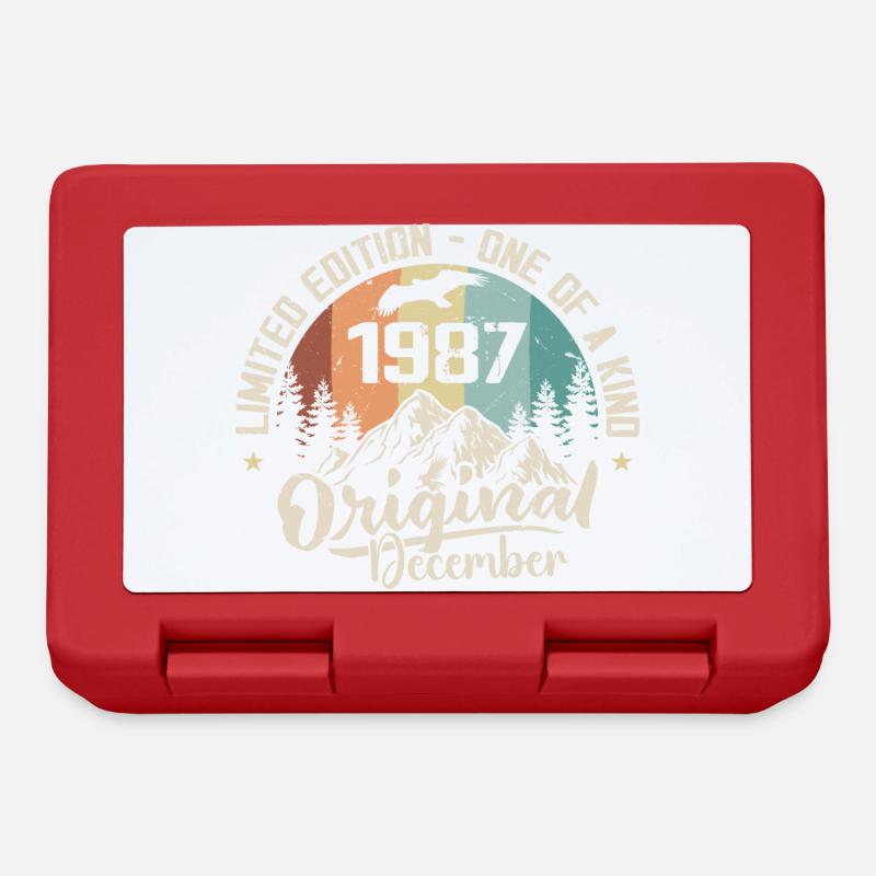 Geburtstag Dezember 1987 - Geschenk Dezember 1987 - Brotdose - Rot