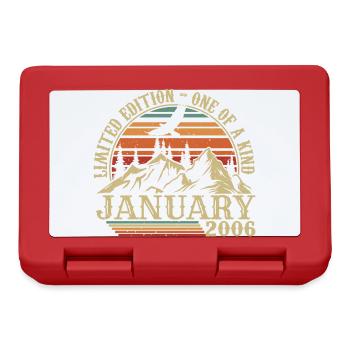 Janvier 2006 - Cadeau Anniversaire Janvier 2006 - Boîte à goûter - rouge - Devant