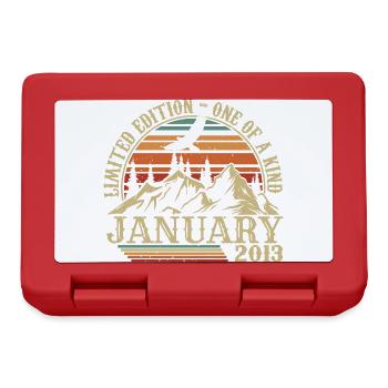 Janvier 2013 - Cadeau Anniversaire Janvier 2013 - Boîte à goûter - rouge - Devant
