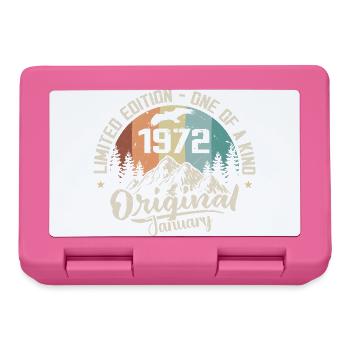 January 1972 Original 53rd Birthday Gift - Lunchbox - pink - Front