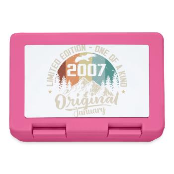 January 2007 Original 19 Year Old Birthday Gift - Lunchbox - pink - Front