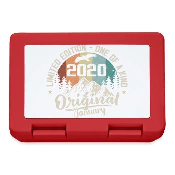 Janvier 2020 Original Cadeau D'anniversaire 6 Ans - Boîte à goûter - rouge - Devant