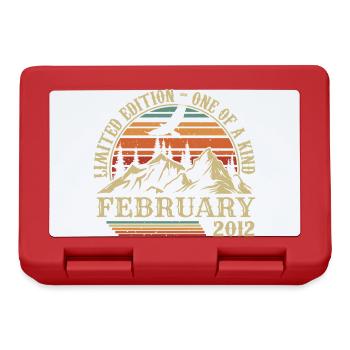 February 2012 Retro Born In February 2012 Birthday - Lunchbox - red - Front
