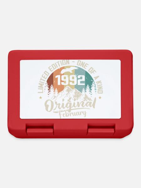 February 1992 - Cadeau Février 1992 - Boîte à goûter - rouge