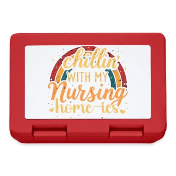 Chillin' With My Nursing Home-ies Funny Nursing - Lunchbox - red - Front