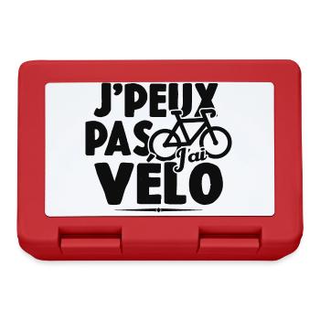 Je Peux Pas J'ai Vélo Cadeau Cycliste - Boîte à goûter - rouge - Devant