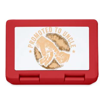 Funny Uncle Men Daddy Dad Boys Promoted To Uncle - Lunchbox - red - Front